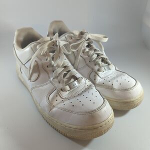 Nike Air Force 1 All White Women's 10 Low Top Streetwear Sneakers